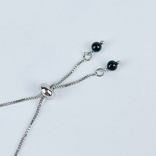 Браслет регулируемый с черным Турмалином (Шерл), Артикул: 117645 - изображение товара №3