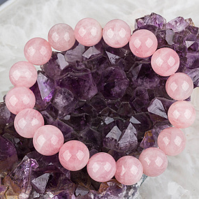 Браслет из Розового кварца, Артикул: 091380 - изображение товара №1