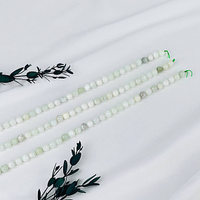 Бусины для украшений из Жадеита (48 бусин), Артикул: 075372 - изображение товара №2