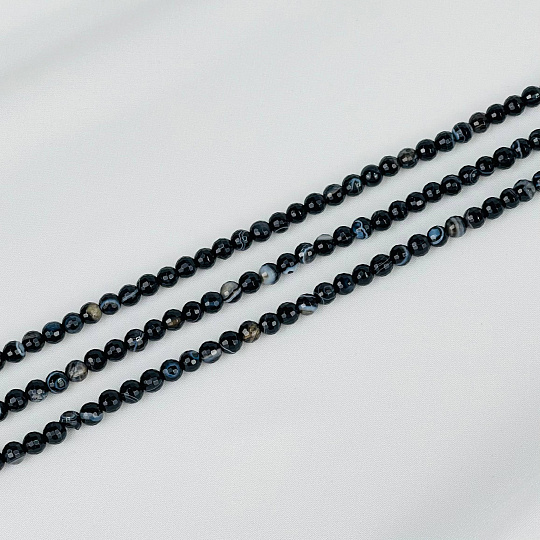 Бусины для украшений из полосатого Агата (78 бусин), Артикул: 117288 - изображение товара №1