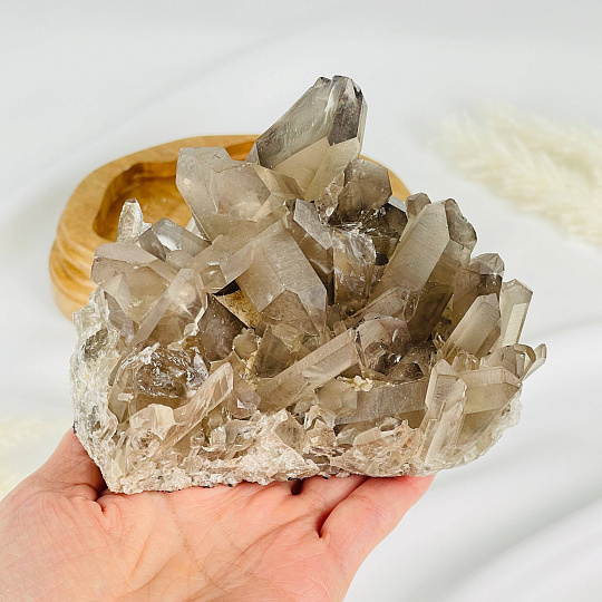 Друза Раухтопаза на подставке, Артикул: 110345 - изображение товара №3