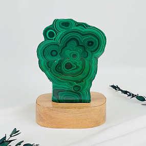 Срез Малахита на подставке, Артикул: 116139 - изображение товара №1