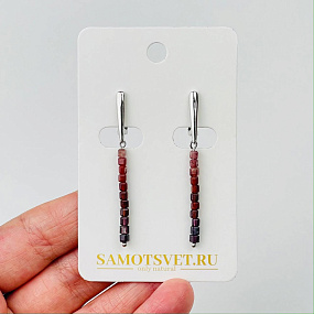 Серьги из Шпинели (градиент), Артикул: 114953 - изображение товара №1