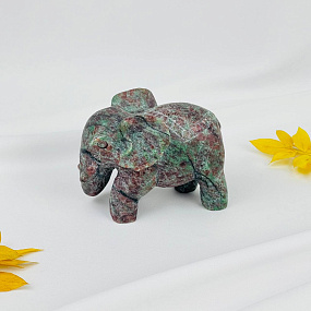 Фугурка резная Слон из Яшмы, Артикул: 116547 - изображение товара №4