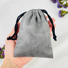 Мешочек: Бархат серый 1 шт., Артикул: 116513 - изображение товара №2