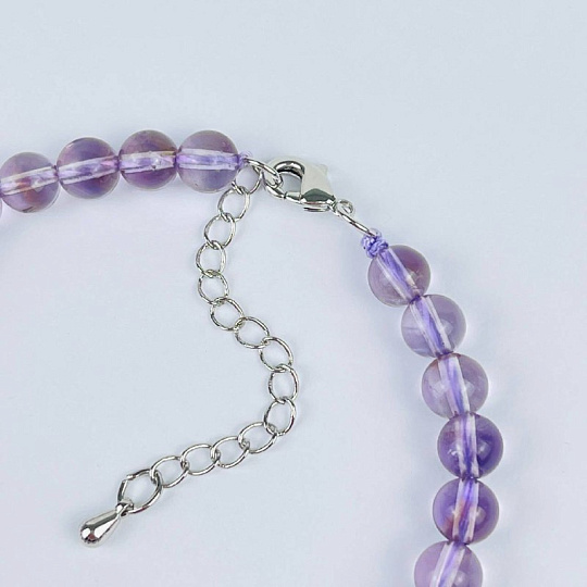 Браслет из лавандового Аметиста, Артикул: 117917 - изображение товара №3