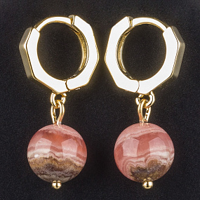 Серьги из Родохрозита