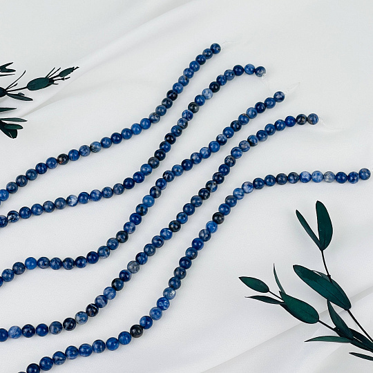 Бусины для украшений из Содалита (60 бусин), Артикул: 052947 - изображение товара №3