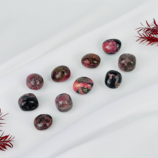 Галтовка из Родонита (10 шт), Артикул: 118094 - изображение товара №1