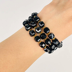 Бусины для украшений из полосатого Агата (42 бусины), Артикул: 116736 - изображение товара №2