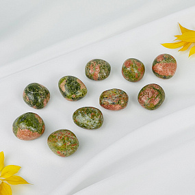 Галтовка из Унакита (10 шт), Артикул: 118103 - изображение товара №1