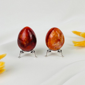 Яйцо из Сердолика на подставке, Артикул: 116927 - изображение товара №1