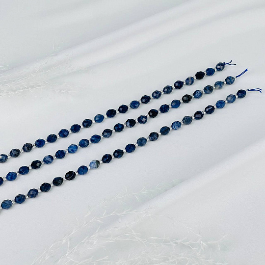 Бусины для украшений из Содалита (37 бусин), Артикул: 075375 - изображение товара №3