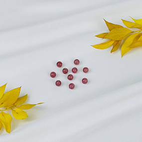 Бусины для украшений из Клубничного кварца (10 шт), Артикул: 117024 - изображение товара №1