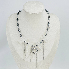 Колье из Горного Хрусталя и Гематита, Артикул: 117837 - изображение товара №1