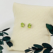 Серьги- пусеты с Хризолитом