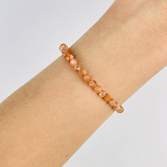 Браслет из Солнечного камня огранка, Артикул: 086995 - изображение товара №1