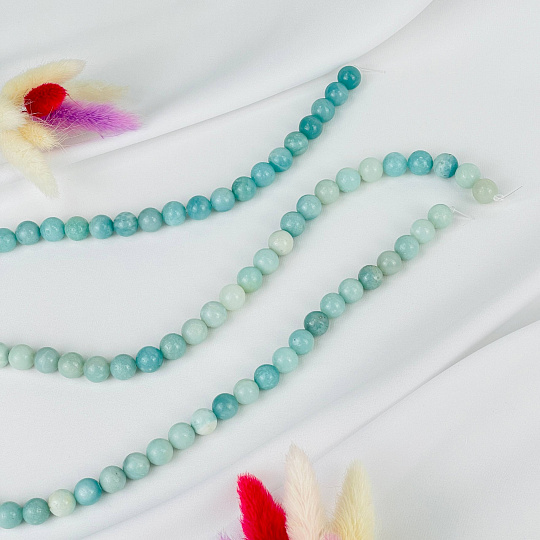 Бусины для украшений из Амазонита (38 бусин), Артикул: 062883 - изображение товара №1