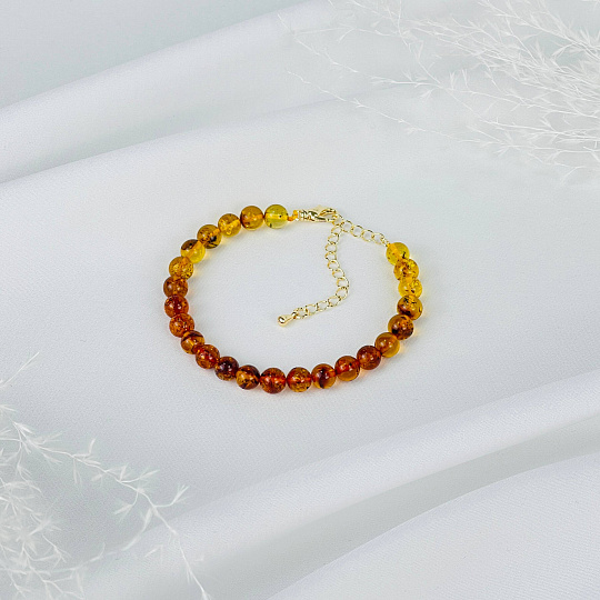 Браслет из Янтаря (градиент), Артикул: 117812 - изображение товара №1