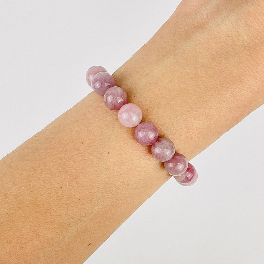 Браслет из мадагаскарского Розового кварца, Артикул: 081026 - изображение товара №1