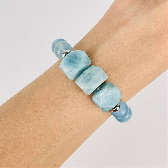 Браслет из Аквамарина, Артикул: 117192 - изображение товара №1