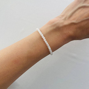 Браслет из Лунного камня с включением Турмалина, Артикул: 089618 - изображение товара №3