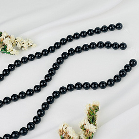 Бусины для украшений из черного Обсидиана (30 бусин), Артикул: 077365 - изображение товара №1