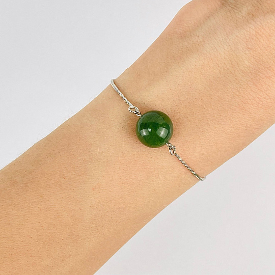 Браслет регулируемый с Нефритом, Артикул: 117647 - изображение товара №2