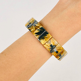 Браслет из Рутилового кварца с включением Титана