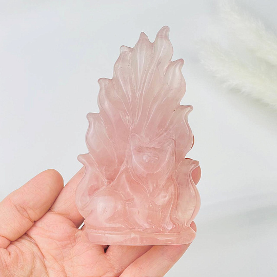 Лиса "Кицунэ" из Розового кварца, Артикул: 088073 - изображение товара №2