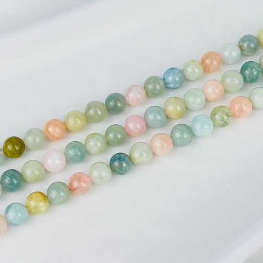 Бусины для украшений из Берилла, Морганита и Аквамарина (32 бусины), Артикул: 059850 - изображение товара №2