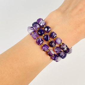 Бусины для украшений из Аметиста (40 бусин), Артикул: 075321 - изображение товара №2