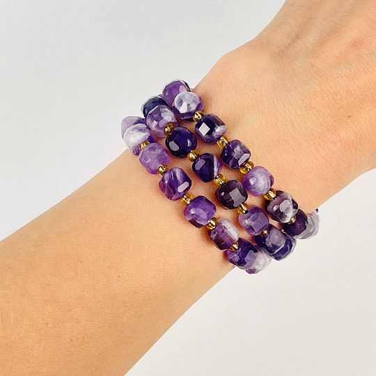 Бусины для украшений из Аметиста (40 бусин), Артикул: 075321 - изображение товара №2