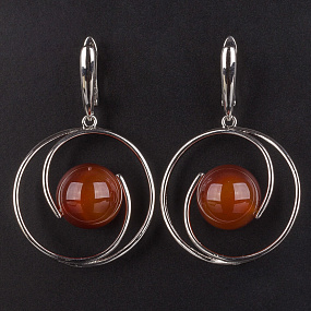 Серьги ручной работы с Сердоликом (Африка)