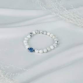 Браслет из Говлита и Содалита, Артикул: 091779 - изображение товара №2