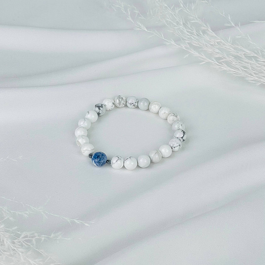 Браслет из Говлита и Содалита, Артикул: 091779 - изображение товара №2