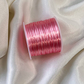 Резинка для браслетов розовая (60 метров)