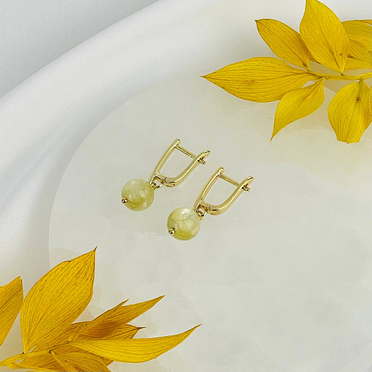 Серьги из Лепидолита, Артикул: 117369 - изображение товара №2