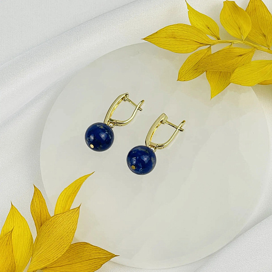 Серьги из Лазурита, Артикул: 118557 - изображение товара №2