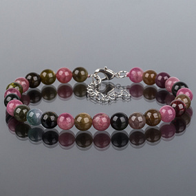 Браслет из Турмалина микс, Артикул: 085147 - изображение товара №1