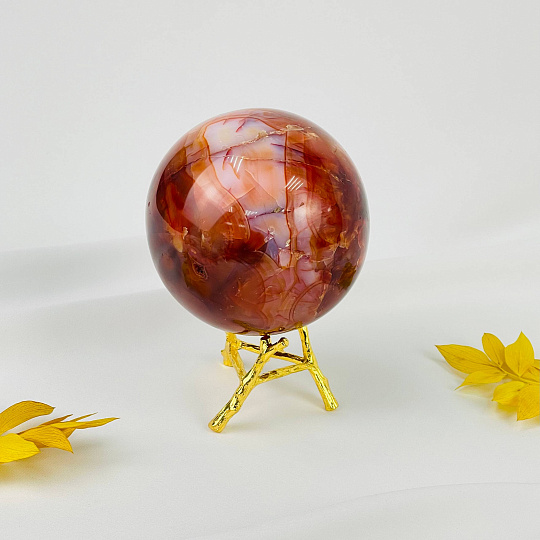 Шар из Сердолика на подставке, Артикул: 116918 - изображение товара №1