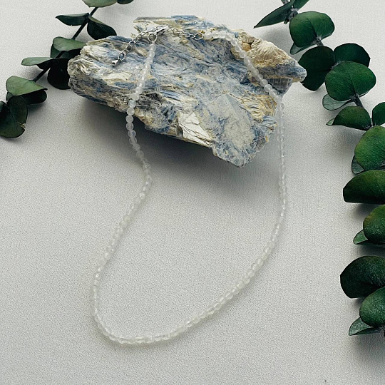 Бусы из Лунного камня огранка, Артикул: 099572 - изображение товара №4