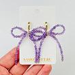 Серьги бантики из Аметиста