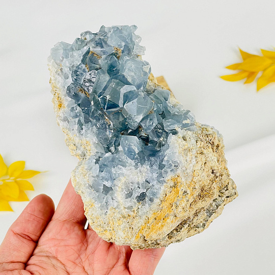 Друза Целестина на подставке, Артикул: 117687 - изображение товара №3