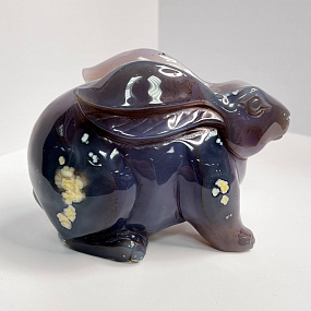 Кролик резной из Агата с жеодой, Артикул: 096867 - изображение товара №2