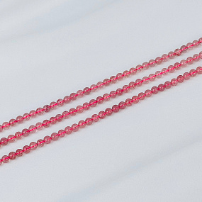 Бусины для украшений из Клубничного кварца (78 бусин)