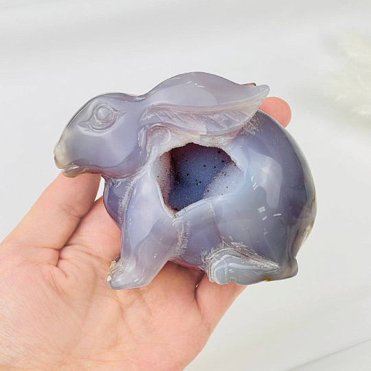 Кролик резной из Агата с жеодой, Артикул: 096847 - изображение товара №5