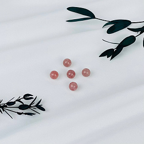 Бусины для украшений из Клубничного кварца (5 шт), Артикул: 117027 - изображение товара №1