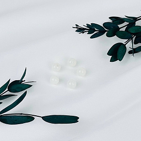 Бусины для украшений из белого Нефрита (5 шт), Артикул: 117501 - изображение товара №1