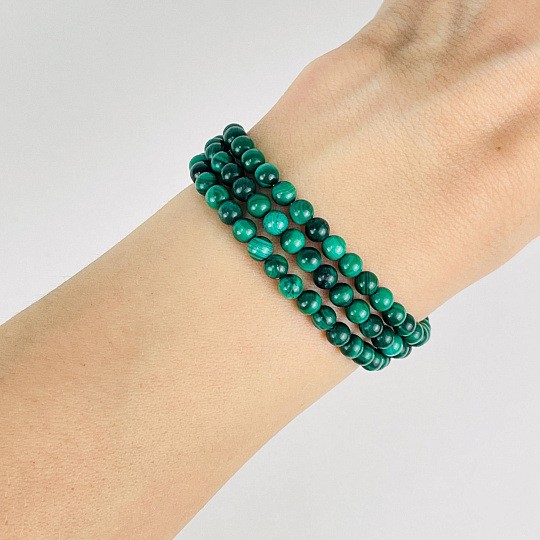 Бусины для украшений из Малахита (96 бусин), Артикул: 076388 - изображение товара №2